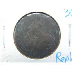 vintage copy coin of the very rare 1775 british half cent