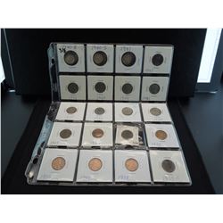 small coin collection includes mercury dimes, jefferson nickels, buffalo nickels, wheat cents, and i