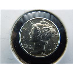 bu 1937 mercury dime