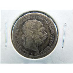 1894 hungary one korona silver coin