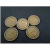 Image 2 : five candian small cents dated 1932-1936