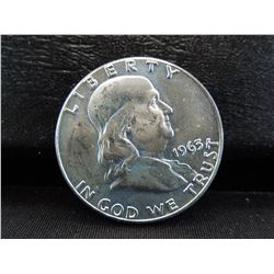 uncirculated 1963 franklin half dollar