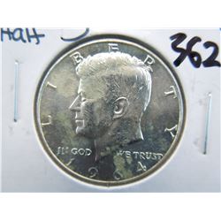 uncirculated 1964 kennedy half dollar