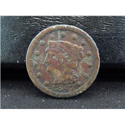 1847 large cent