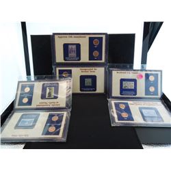 lincoln cents and stamp sets on info cards