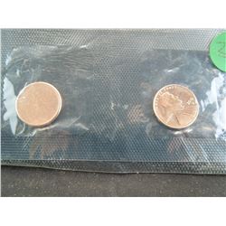 2010-d shield penny and a blank planchet combo