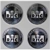 Image 2 : (4) PIECES 1 OZ SILVER