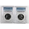 Image 1 : TWO FRANKLIN HALF DOLLARS