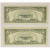 Image 2 : TWO 1981-A $5.00 FEDERAL RESERVE NOTES