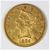 Image 1 : 1894 $10.00 LIBERTY GOLD