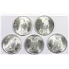 Image 2 : FIVE 1924 PEACE DOLLARS