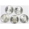 Image 2 : FIVE 1922 PEACE DOLLARS