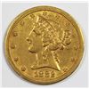 Image 1 : 1882-CC $5.00 GOLD RARE!