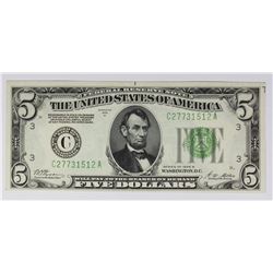 1928-B $5.00 PHILADELPHIA FEDERAL RESERVE NOTE