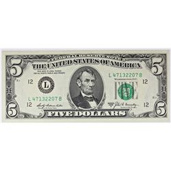 1969-B $5.00 SAN FRANCISCO FEDERAL RESERVE NOTE
