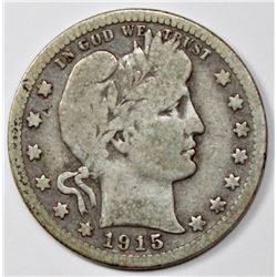 1915-S BARBER QUARTER