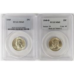 1949 & 1949-D WASHINGTON QUARTERS