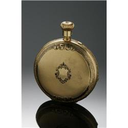 A 18K GOLD POCKETWATCH