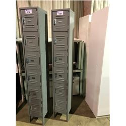 GREY GLOBAL 6 DOOR SINGLE BAY 12D X 12"W X 78"H METAL LOCKER SYSTEM