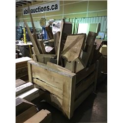 BIN OF ASSORTED CUTS & SIZE LUMBER