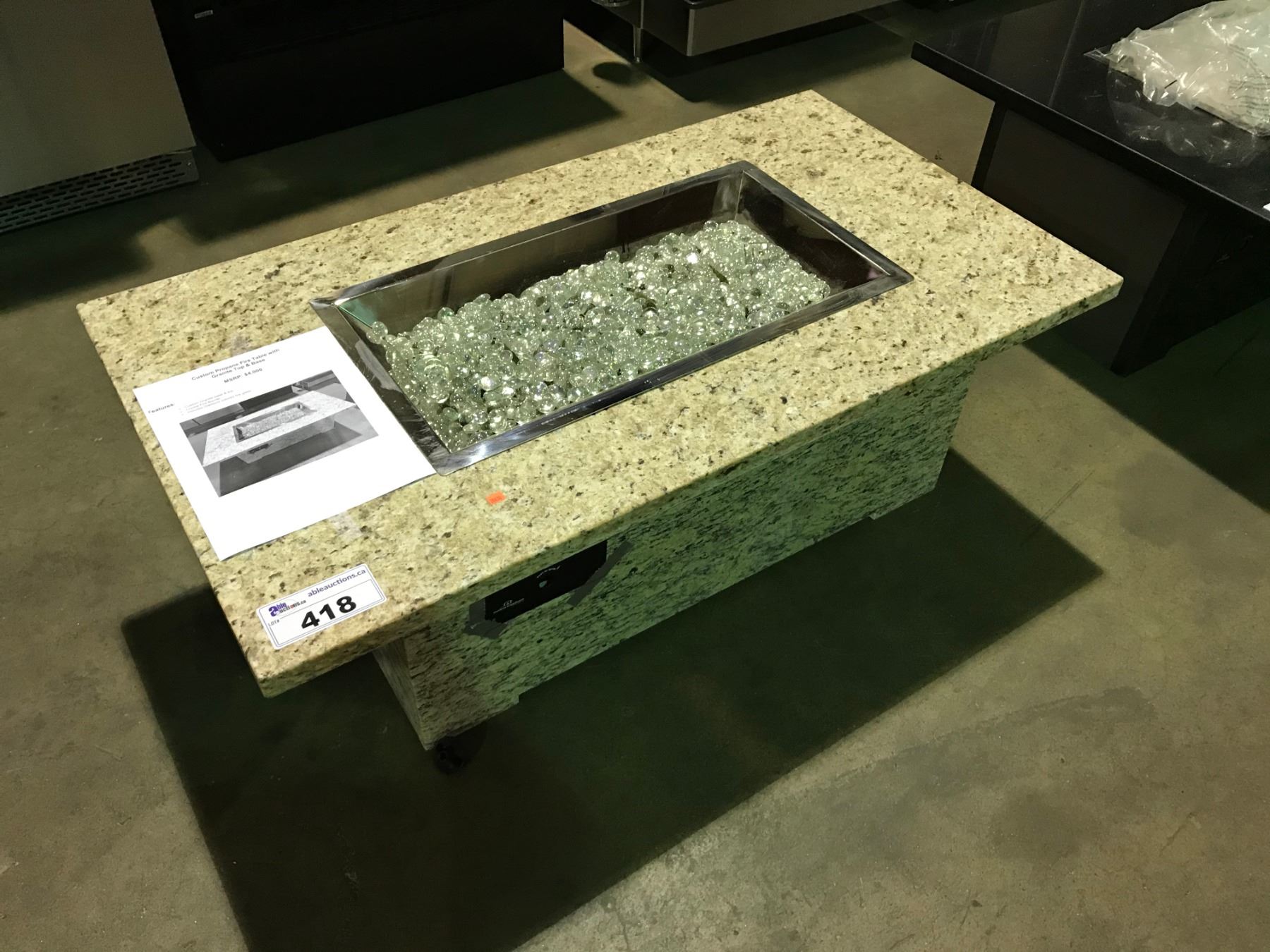 CUSTOM CRYSTAL FIRE ALL GRANITE COMMERCIAL BURNER PROPANE & NG OUTDOOR ...
