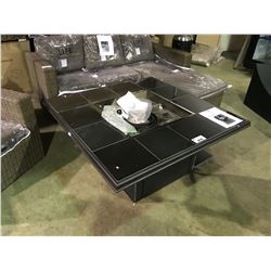 THE OUTDOOR GREAT ROOM NAPA VALLEY BLACK GRANITE TOP PROPANE & NG PATIO FIRE PIT TABLE