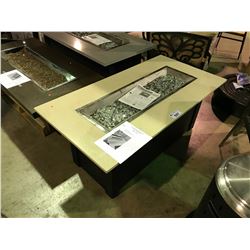 CUSTOM CRYSTAL FIRE GRANITE TOP COMMERCIAL BURNER PROPANE & NG OUTDOOR FIRE TABLE