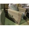 Image 3 : LIFE 3 PCS PLASTIC RATTAN OUTDOOR SECTIONAL SET WITH BROWN CUSHIONS INCLUDING: 3 SEAT SOFA LOUNGER