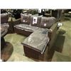 Image 1 : LIFE 3 PCS PLASTIC RATTAN OUTDOOR SECTIONAL SET WITH BROWN CUSHIONS INCLUDING: 3 SEAT SOFA LOUNGER