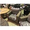 Image 2 : LIFE 3 PCS PLASTIC RATTAN OUTDOOR SECTIONAL SET WITH BROWN CUSHIONS INCLUDING: 3 SEAT SOFA LOUNGER