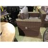 Image 3 : LIFE 3 PCS PLASTIC RATTAN OUTDOOR SECTIONAL SET WITH BROWN CUSHIONS INCLUDING: 3 SEAT SOFA LOUNGER