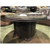 Image 2 : THE OUTDOOR GREAT ROOM GRAND COLONIAL BLACK GRANITE TOP PROPANE PATIO FIRE PIT TABLE WITH  LAZY