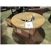 Image 1 : THE OUTDOOR GREAT ROOM STONE BASE, STONE TOP PROPANE & NG PATIO CHAT FIRE PIT TABLE
