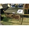 Image 2 : 36" SQUARE METAL BASE OUTDOOR PATIO TABLE WITH 3 MESH BACK METAL BASE ARM CHAIRS