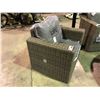 Image 2 : LIFE PLASTIC RATTAN OUTDOOR RECLINING ARM WITH BROWN CUSHIONS MSRP $900
