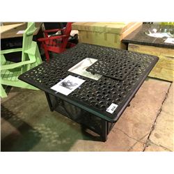 CLIFFSIDE SQUARE CAST ALUMINUM PROPANE OUTDOOR FIRE TABLE