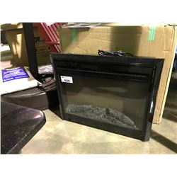 PARAMOUNT EF-128-5 HIGH GLOSS BLACK 28" LED ELECTRIC INSERT FIRE PLACE WITH CHANGING FLAME LIGHTS &