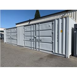 BRAND NEW 40FT STORAGE SHIPPING CONTAINER WITH 2 DOUBLE DOOR SIDE DOORS