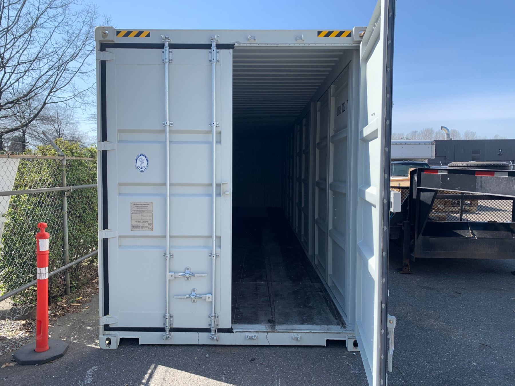 BRAND NEW 40FT STORAGE SHIPPING CONTAINER WITH 4 SIDE DOORS AND 1 REAR ...