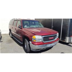 2002 GMC YUKON XL SLT, 4DRSW, RED, GAS, AUTOMATIC, VIN#1GKFK16Z12R295418, 65,502KMS,