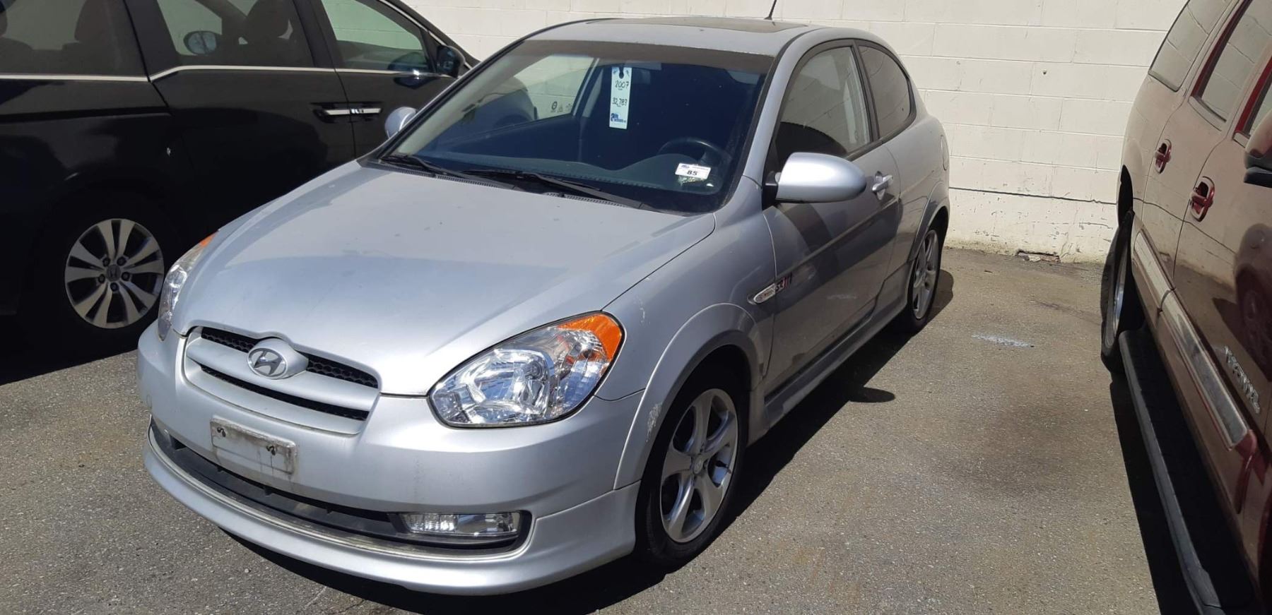 2007 HYUNDAI ACCENT, HATCHBACK, GREY, GAS, AUTOMATIC, VIN