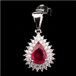 Top Rich Red Pink Ruby Pendant