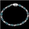 Image 1 : Natural SKY Oval BLUE TOPAZ  Bracelet