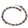 Image 2 : Natural Rhodolite Garnet & Chrome Diopside Bracelet