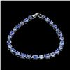 Image 2 : Natural Top Blue Violet Tanzanite Bracelet