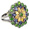 Image 3 : Natural CHROME DIOPSIDE CITRINE SAPPHIRE  Ring