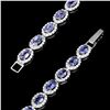 Image 3 : Natural Gorgeous Blue Violet Tanzanite Bracelet