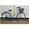 Image 2 : Schwinn Admiral 700C Blue Women's Hybrid Bike w/ Basket & Back Rack