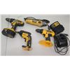 Image 1 : Qty 4 DeWalt Tools - DCF620 Drywall Screwgun, DC750 Drill/Driver, Charger, etc
