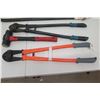 Image 2 : Qty 2 Bolt Cutters, Pipe Wrench, Sledgehammer & Crowbar